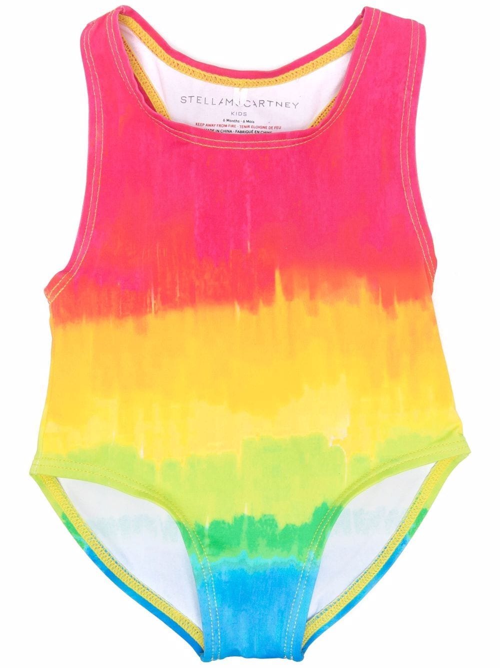 Stella McCartney Kids - Colour-block racerback swimsuit