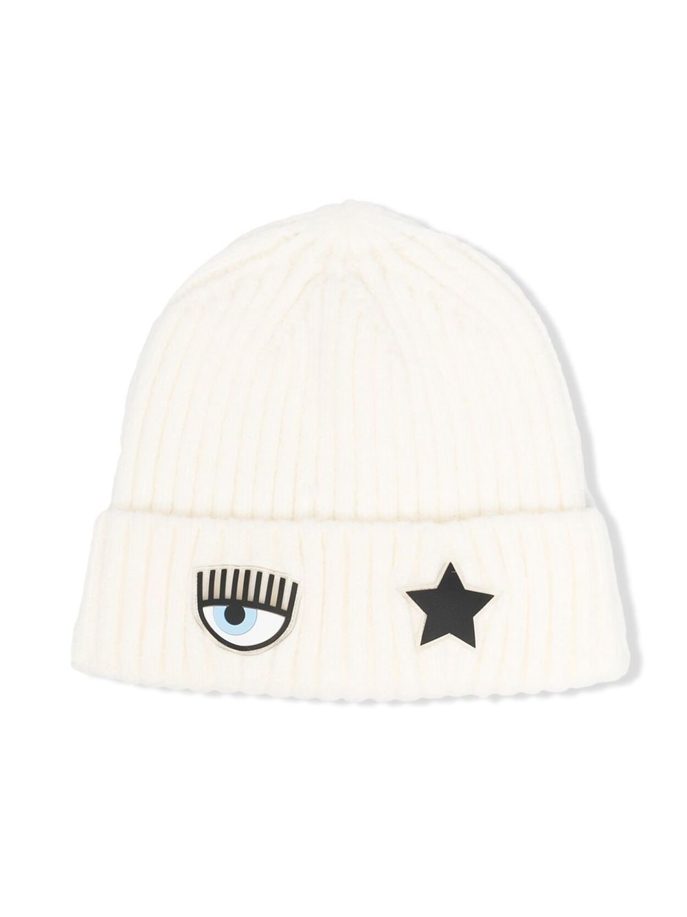 Chiara Ferragni Kids - Wink patch knitted beanie