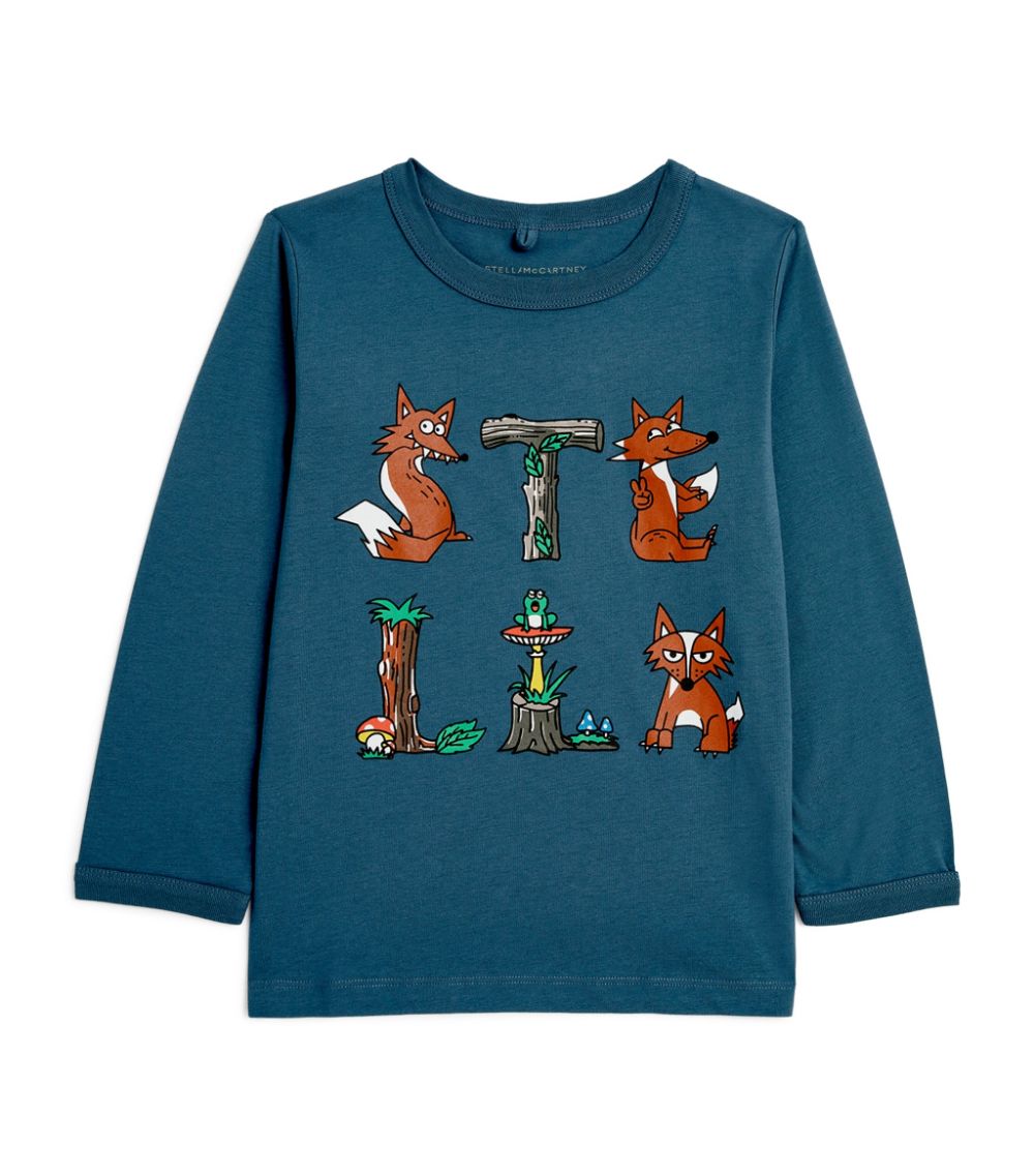 Stella McCartney Kids - Fox Logo Print T-Shirt