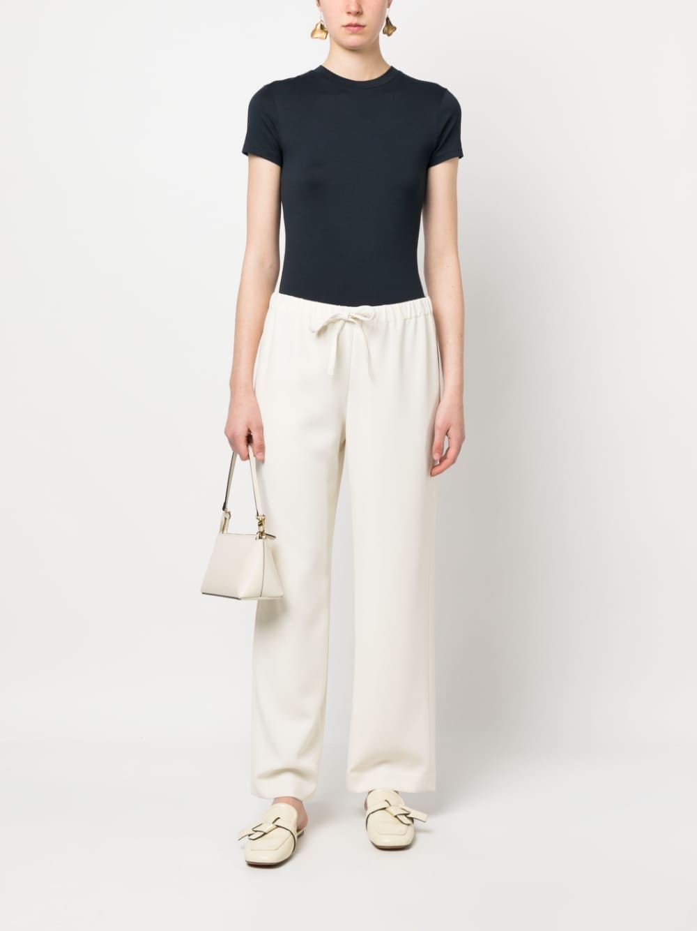 Theory Drawstring wide-leg trousers