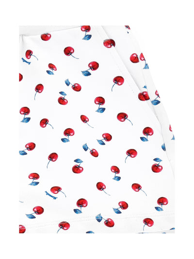 Monnalisa - Cherry print cotton shorts