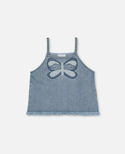 Stella McCartney Kids - Butterfly Denim Top