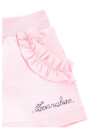 Monnalisa - Fleece shorts with ruffles
