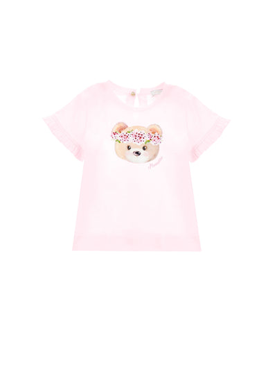 Monnalisa - Teddy bear-print T-shirt