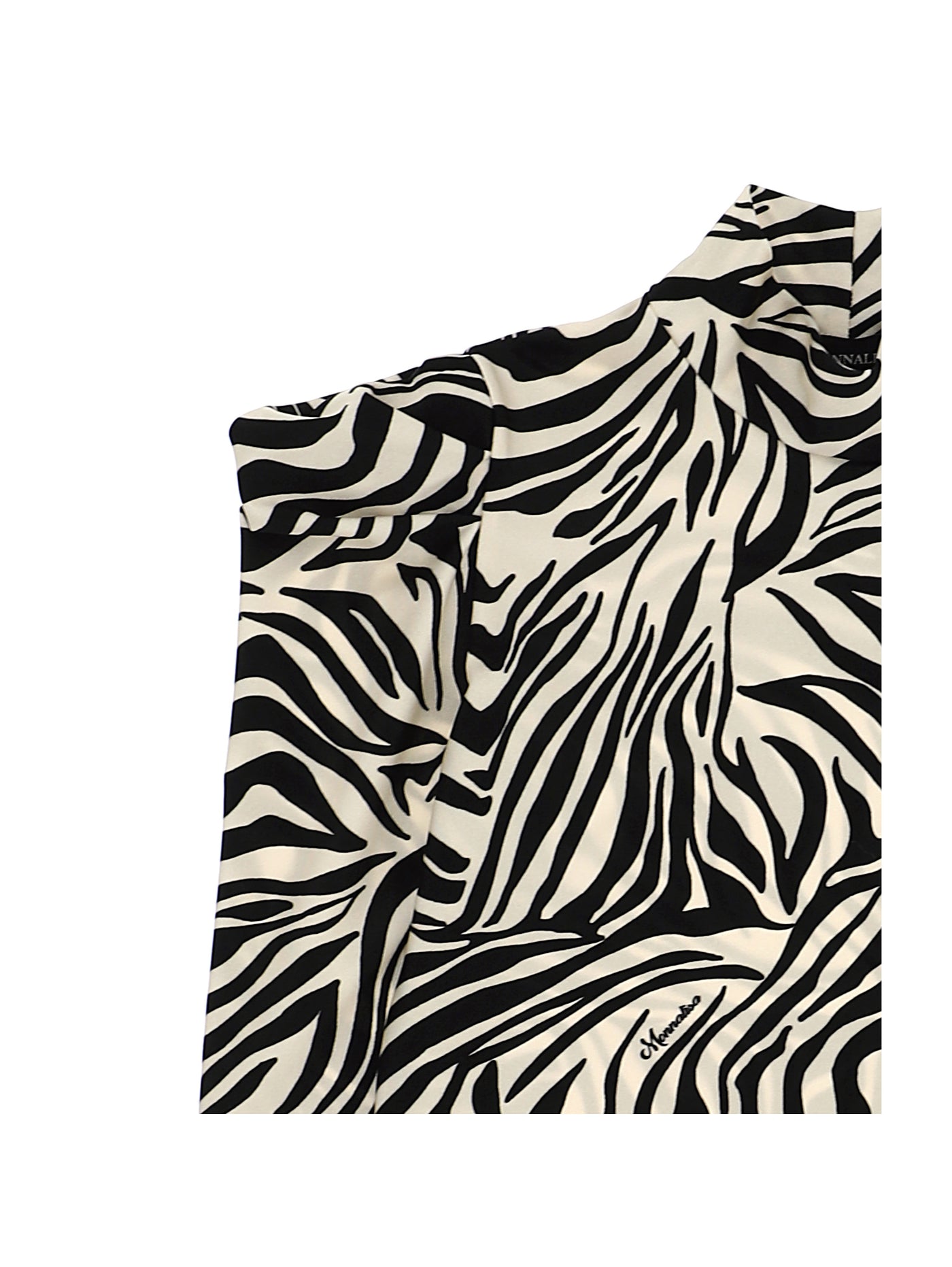 Monnalisa - Zebra print jersey polo neck