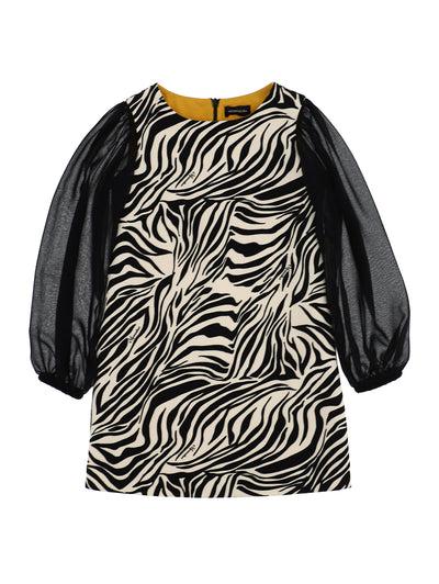 Monnalisa - Zebra print cady dress