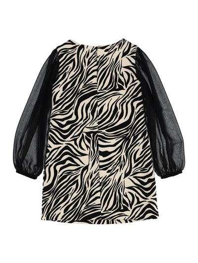 Monnalisa - Zebra print cady dress