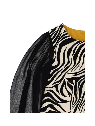 Monnalisa - Zebra print cady dress