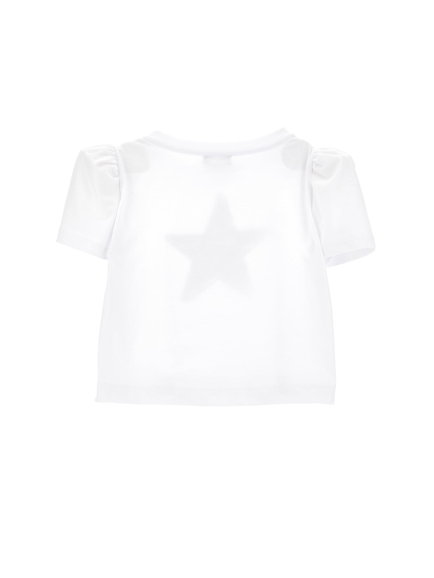 Monnalisa - Cotton T-shirt with sequins