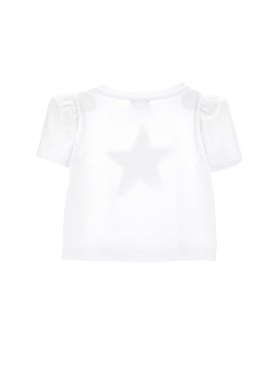 Monnalisa - Cotton T-shirt with sequins