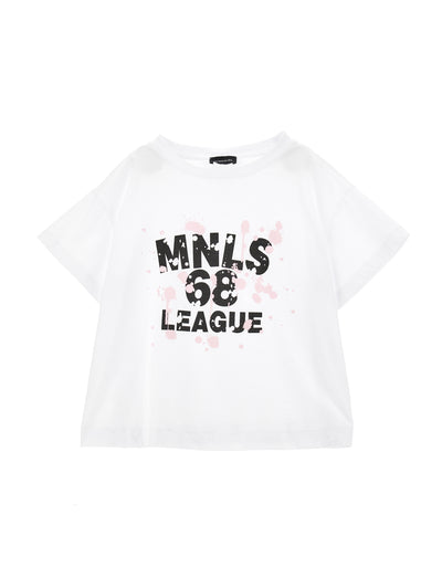 Monnalisa - Jersey T-shirt with MNLS 68