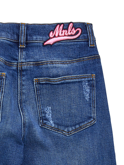 Monnalisa - Jeans with unstitched hems