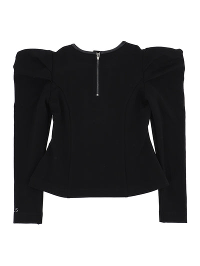 Monnalisa - Isabel Faux leather & jersey T-shirt