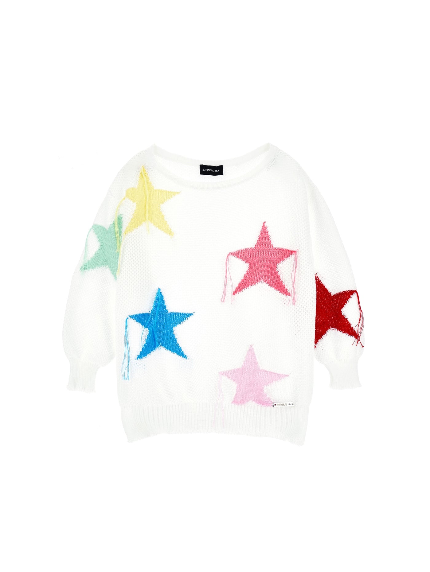 Monnalisa - Maxi star cotton pullover