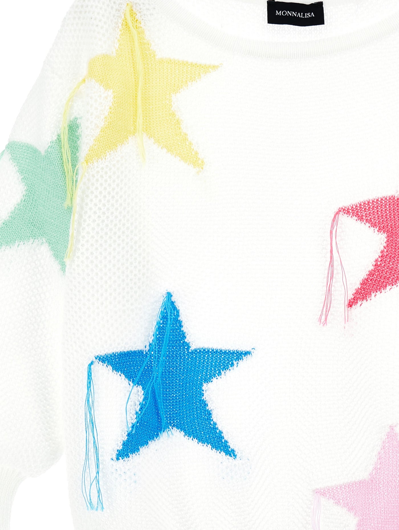 Monnalisa - Maxi star cotton pullover