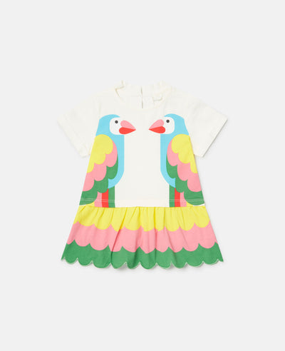 Stella McCartney Kids - Double Parrot Print T-Shirt Dress