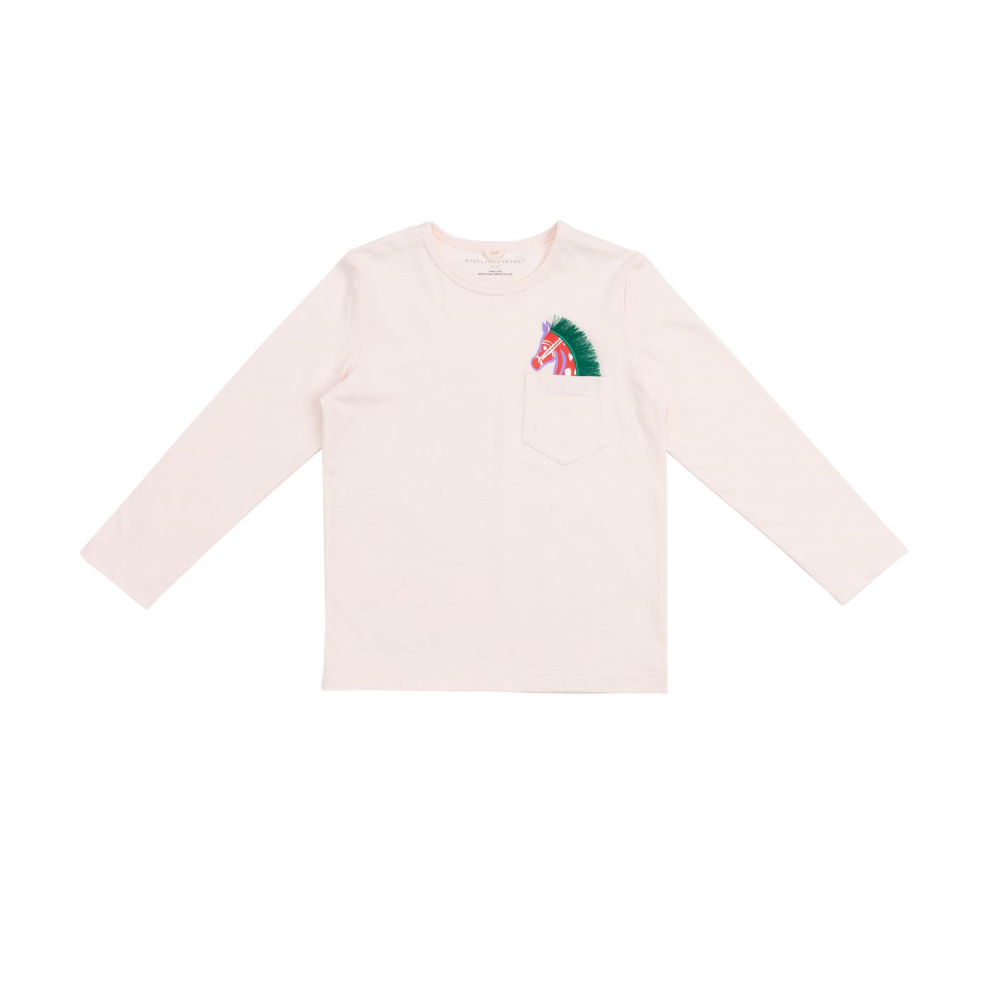 Stella McCartney Kid - Long Sleeve Tee with Horse Pocket