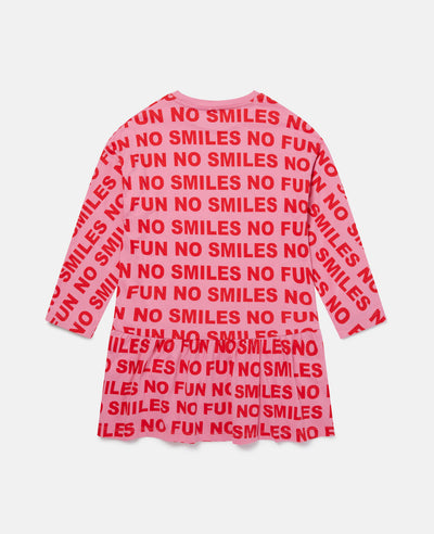 Stella McCartney Kids - No Smiles No Fun Print Cotton Dress