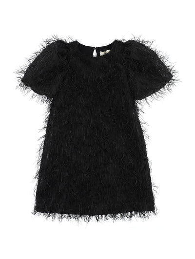 Monnalisa - Lamé & organza dress