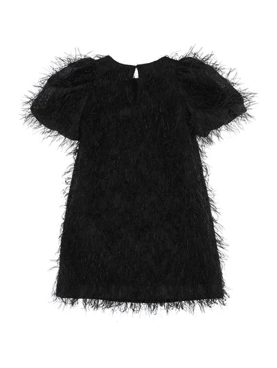 Monnalisa - Lamé & organza dress