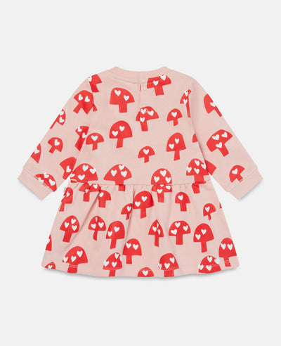 Stella McCartney Kids - Cotton Fleece Mushroom Print Dress