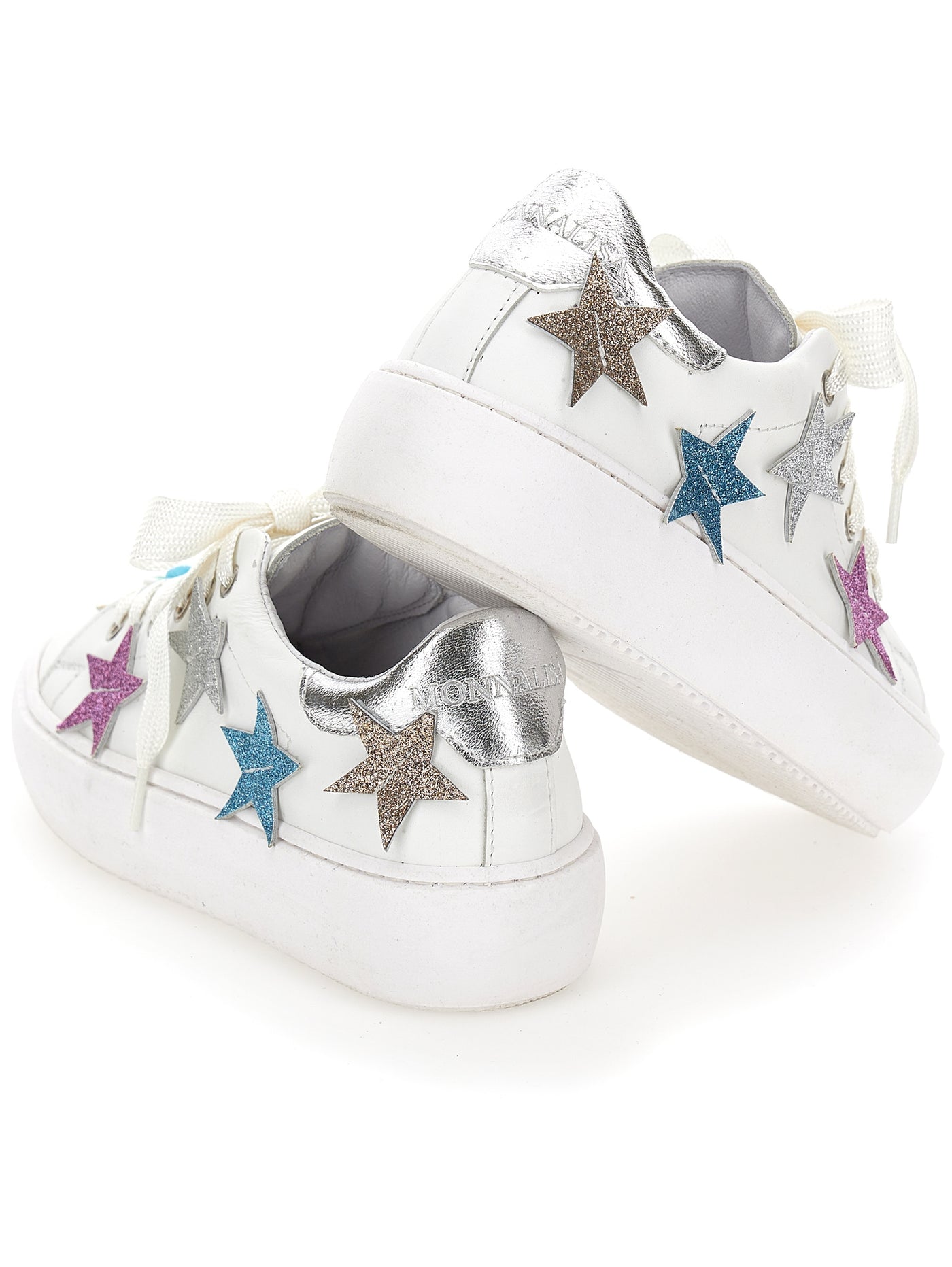 Monnalisa - Leather sneakers with stars