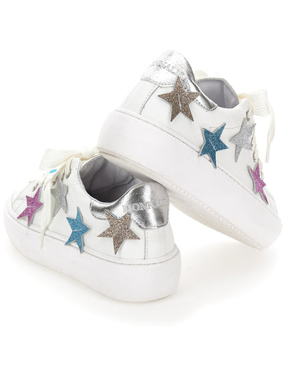 Monnalisa - Leather sneakers with stars