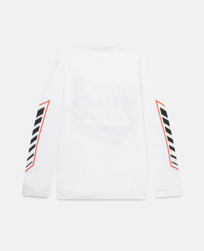 Stella McCartney Kids - Motocross Logo Print Cotton T‐Shirt