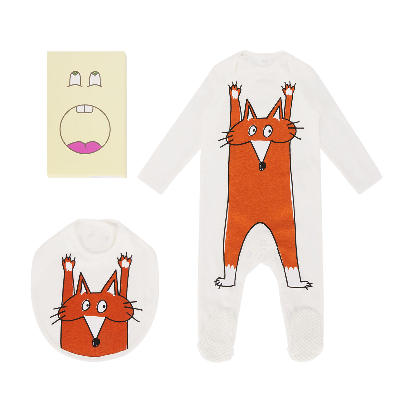 Stella McCartney Kids - White Set For Baby Boy With Fox