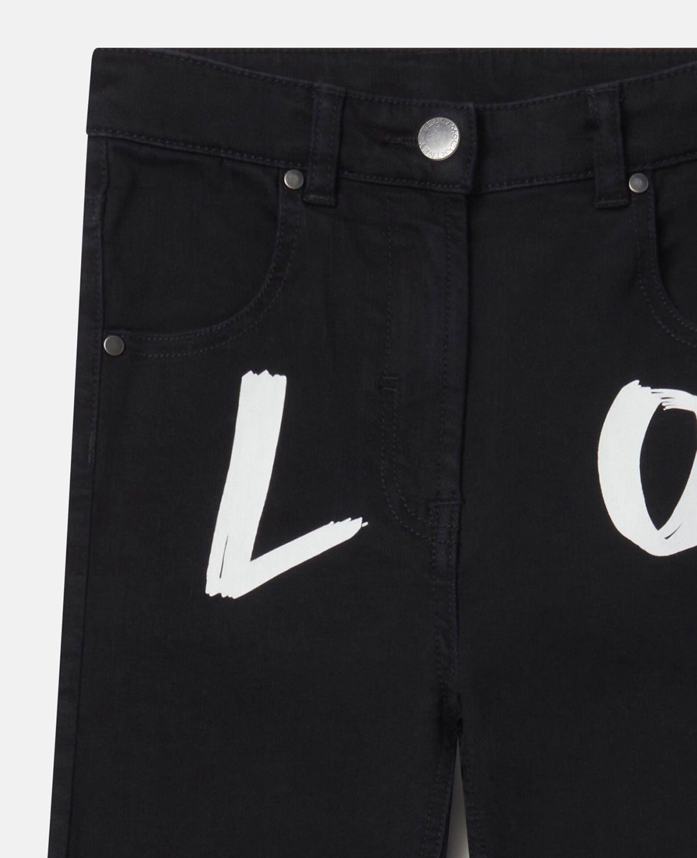 Stella McCartney Kids - Love Print Denim Trousers