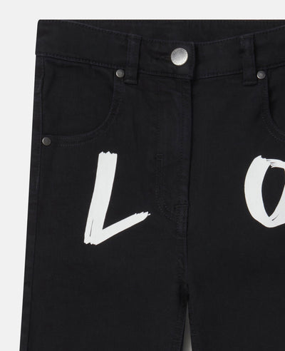 Stella McCartney Kids - Love Print Denim Trousers