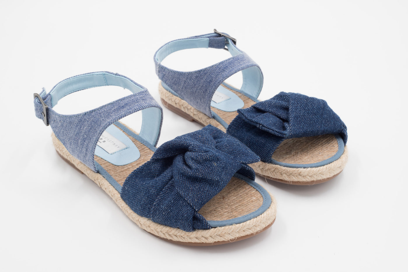 Stella McCartney - Blue Sandal with Denim Bow