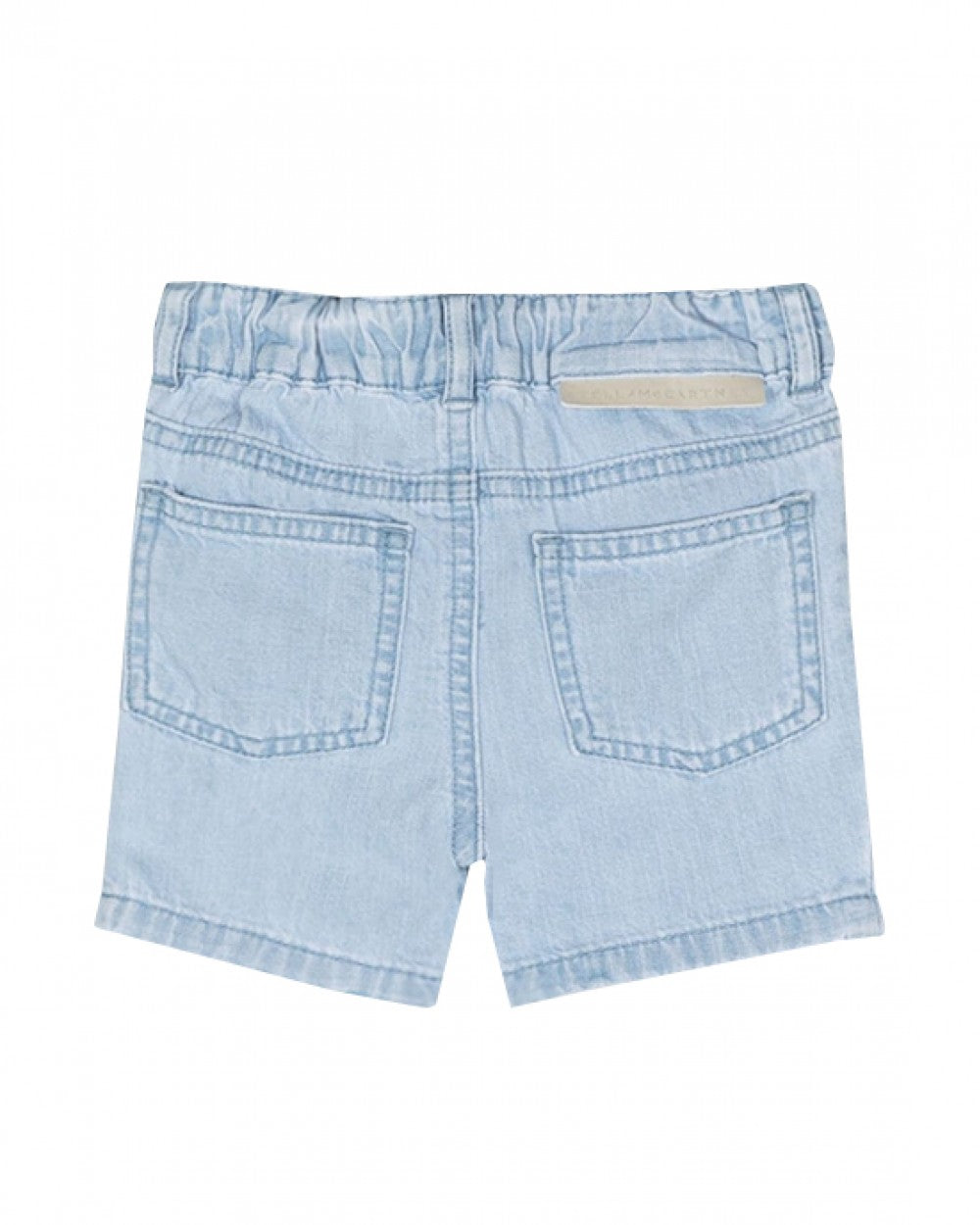 Stella McCartney Kids - Denim bermuda shorts with red button