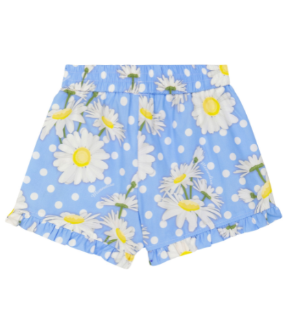 Monnalisa - Poplin shorts with daisy print