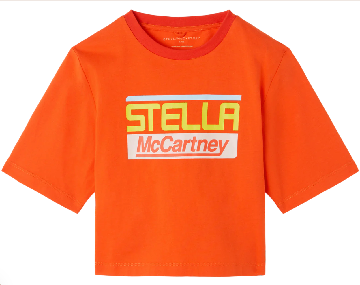 Stella McCartney Kids - Red Logo Cropped T-Shirt