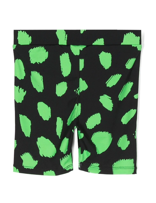 STELLA MCCARTNEY KIDS - Black cyclists with green print
