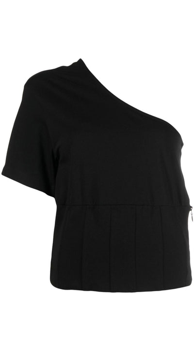 Federica Tosi boned-bodice one-shoulder T-shirt