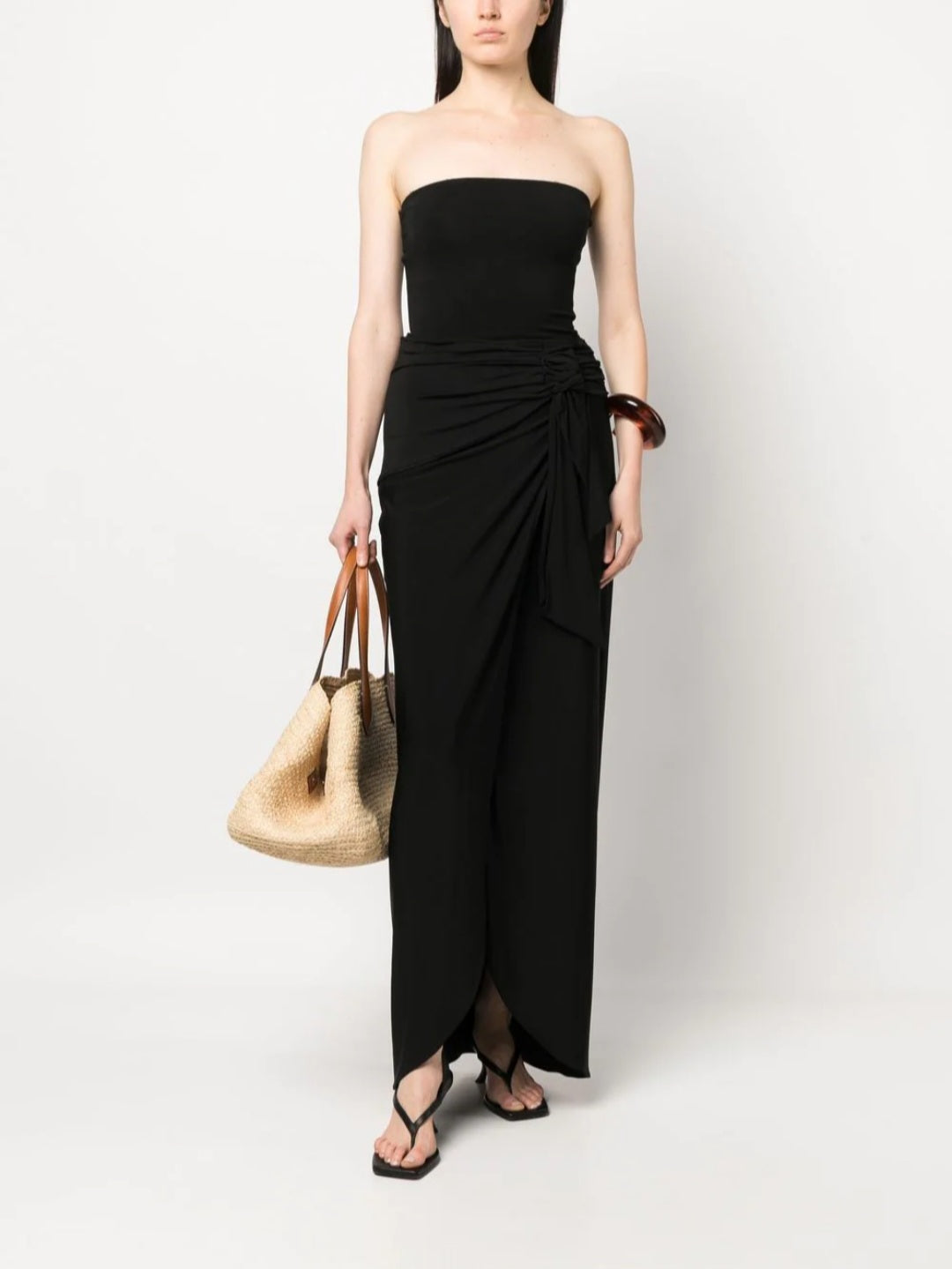 Federica Tosi asymmetric gathered maxi skirt