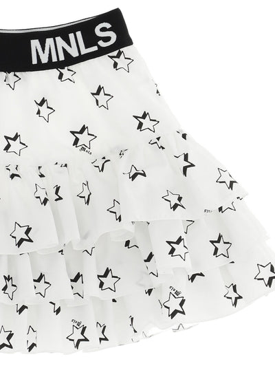 Monnalisa - Star print poplin skirt