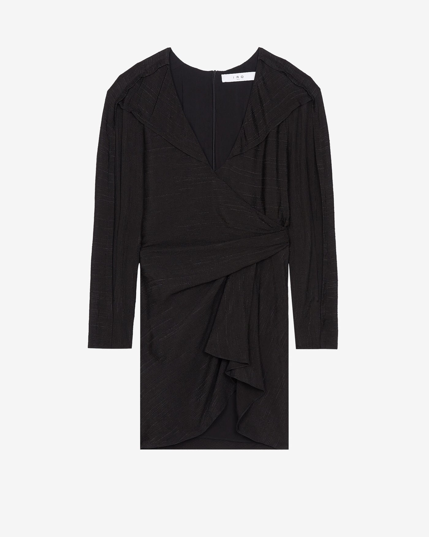 IRO - ANOKIA RUFFLED V-NECK DRESS