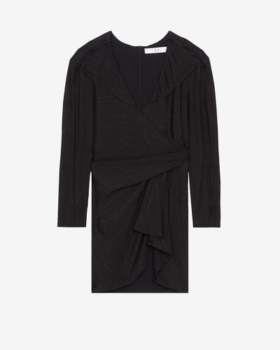 IRO - ANOKIA RUFFLED V-NECK DRESS