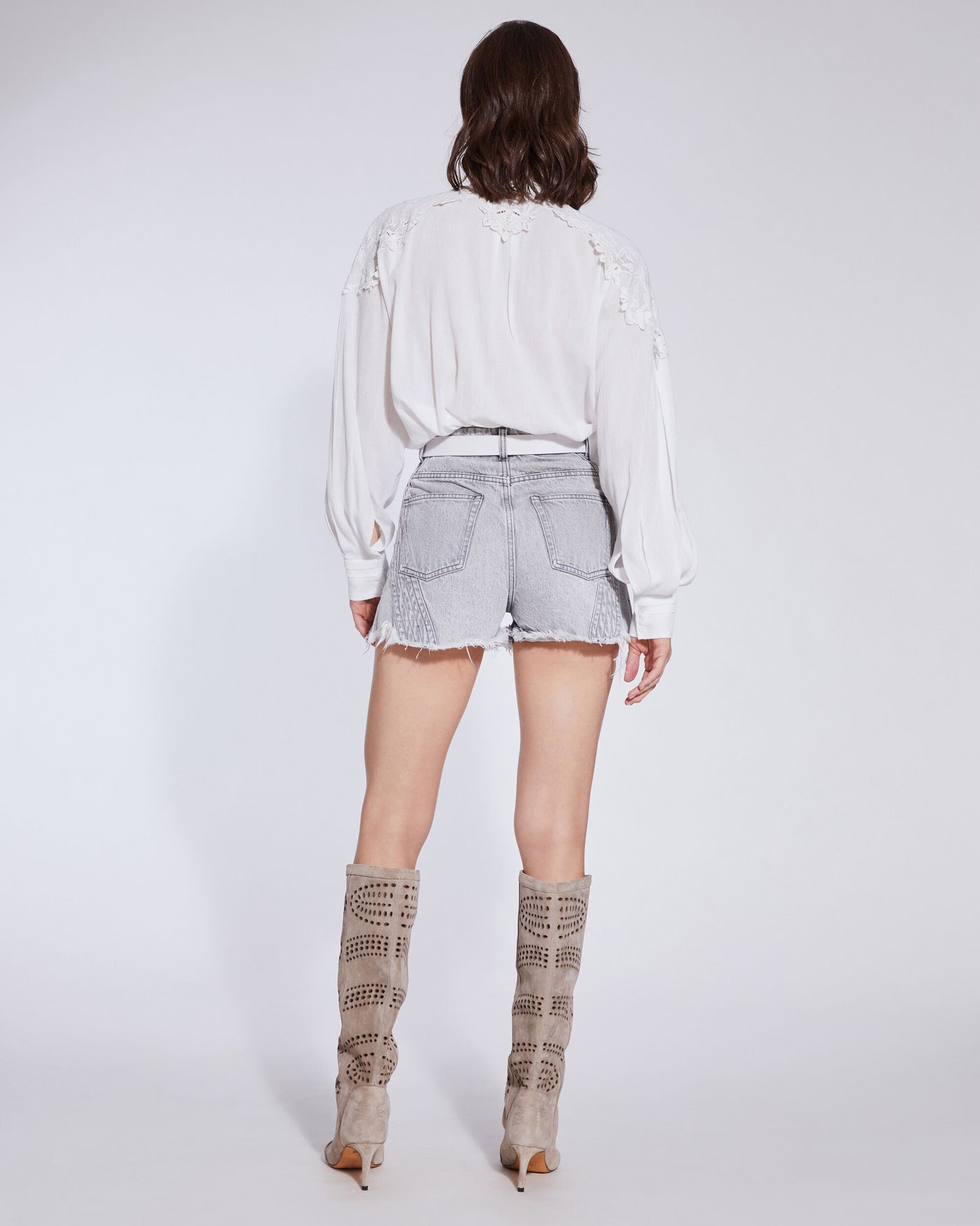 Iro Paris - Lorez High Waist Denim Shorts