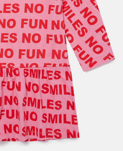 Stella McCartney Kids - No Smiles No Fun Print Cotton Dress