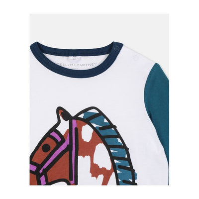 Stella McCartney Kids - Baby long sleeve T-shirt with horse print