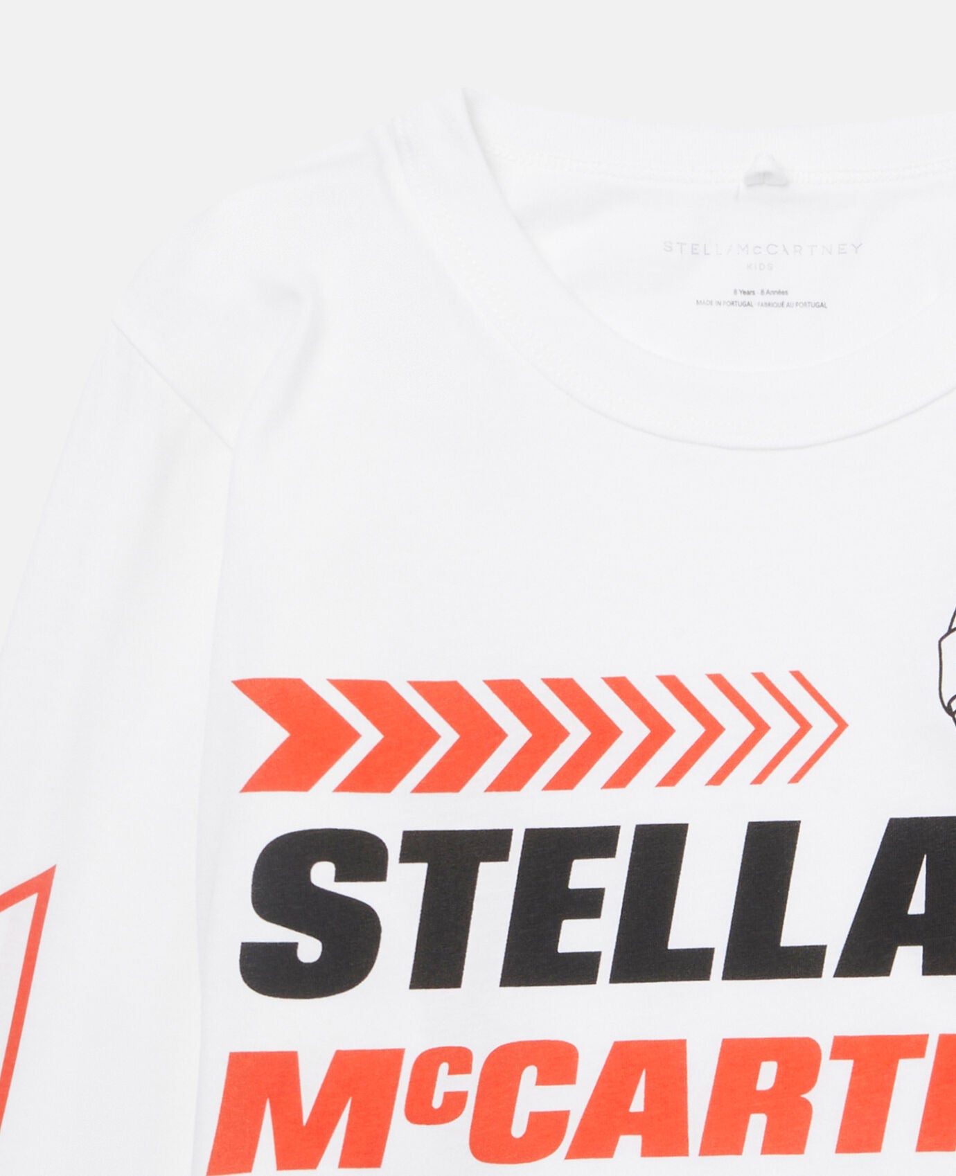 Stella McCartney Kids - Motocross Logo Print Cotton T‐Shirt