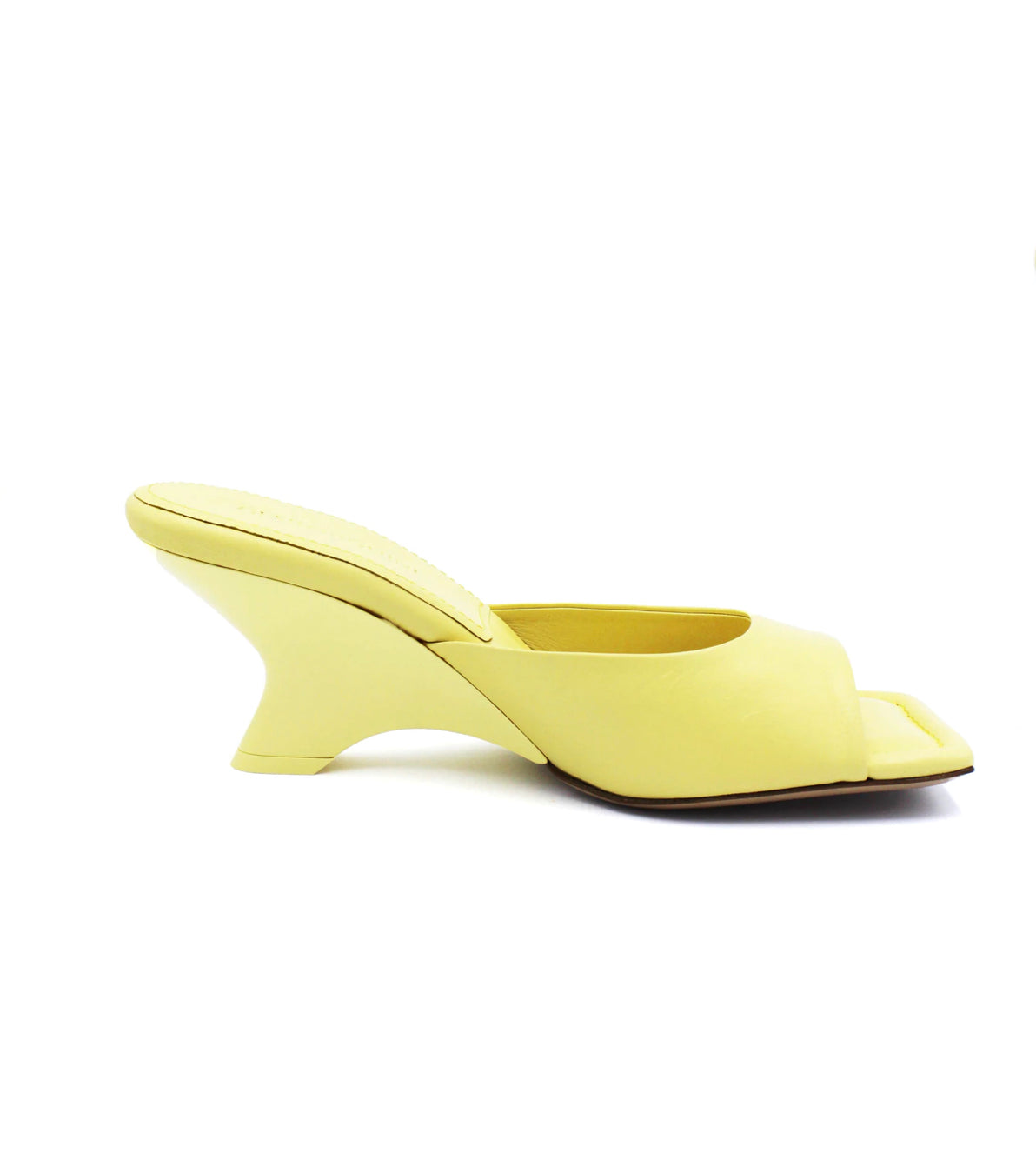 Gia Borghini 70 mm mule with lacquered wedge