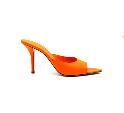 Gia Borghini Flash orange pointed toe mule