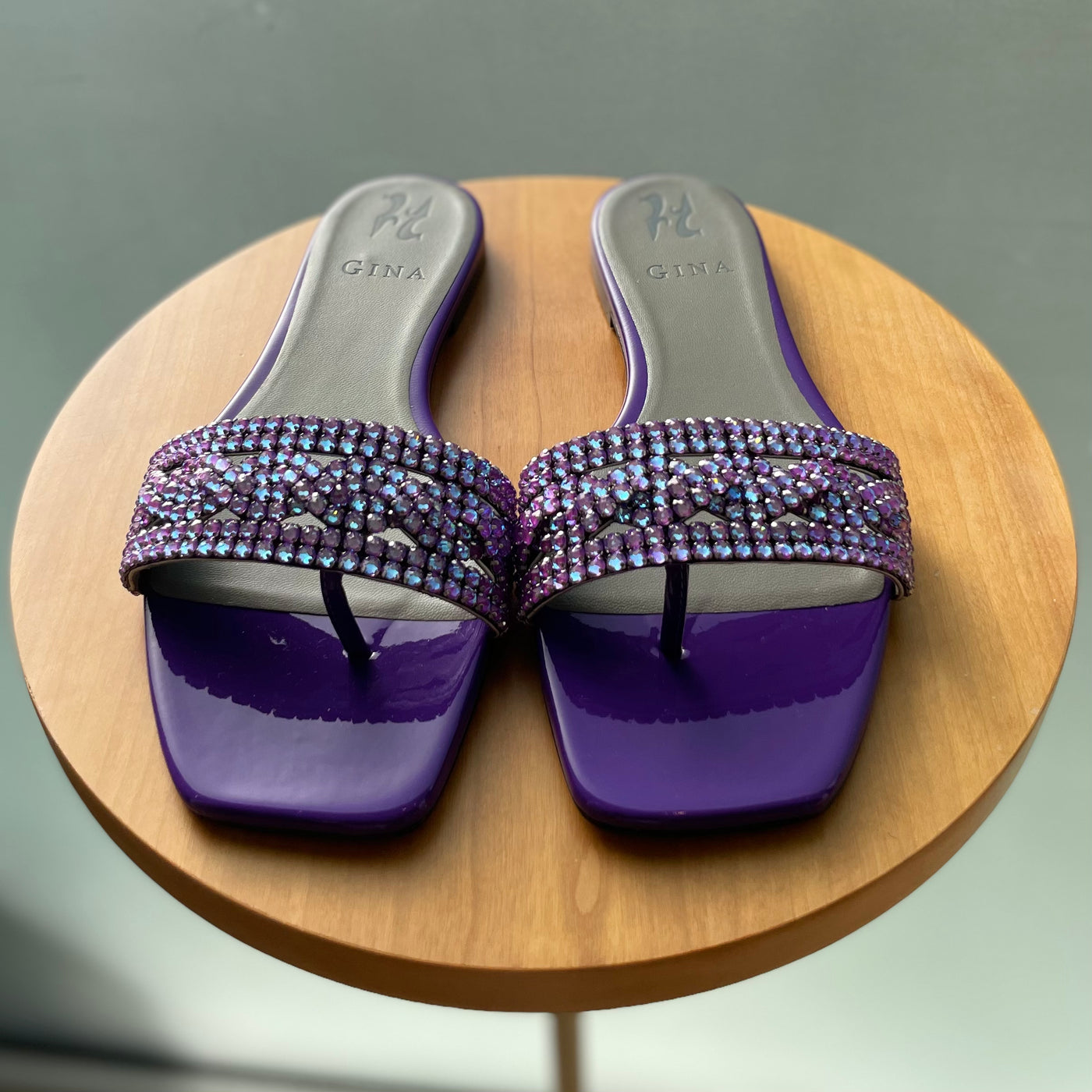 Gina Krystal flats in lavender
