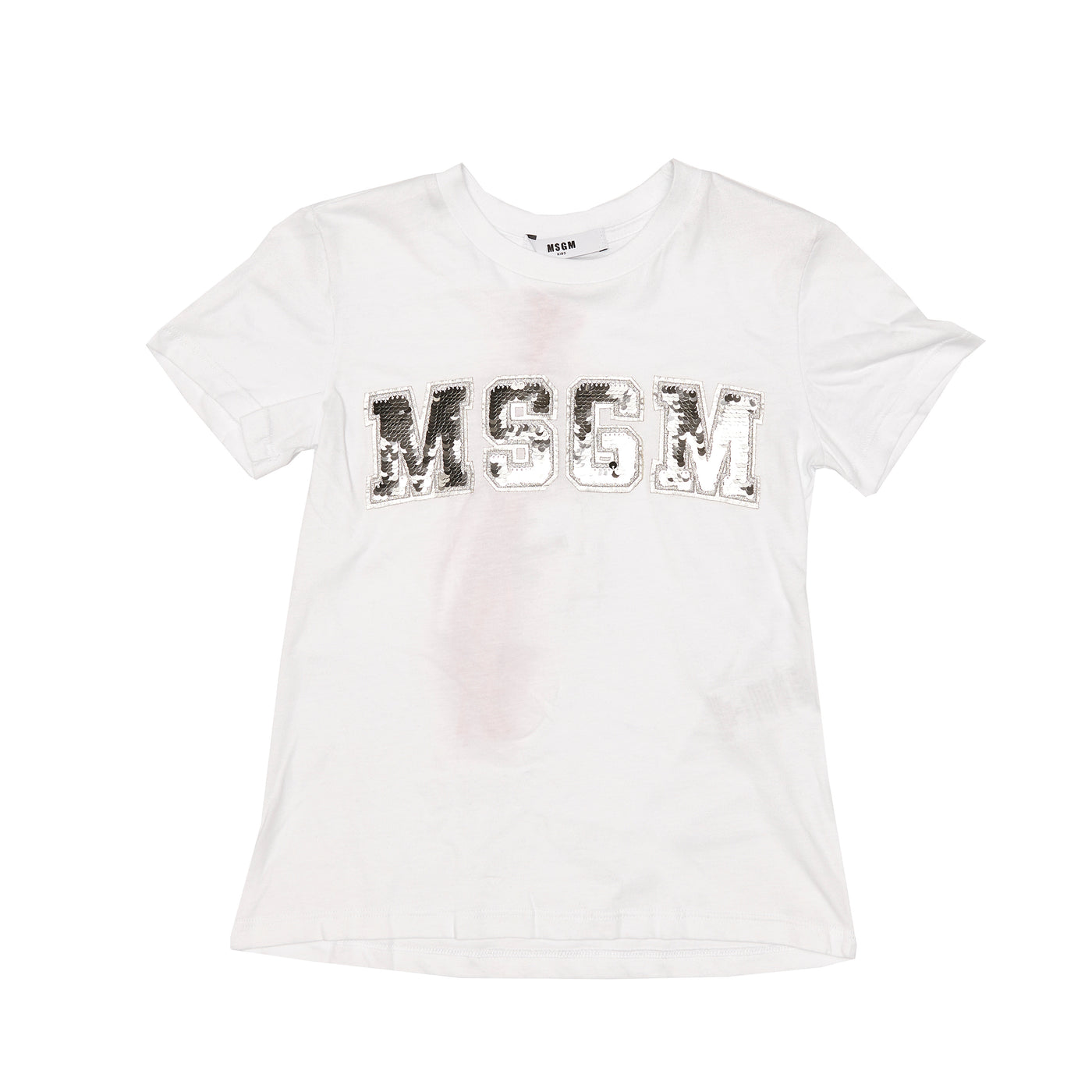 MSGM White Cotton T-Shirt