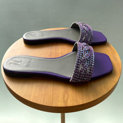 Gina Krystal flats in lavender